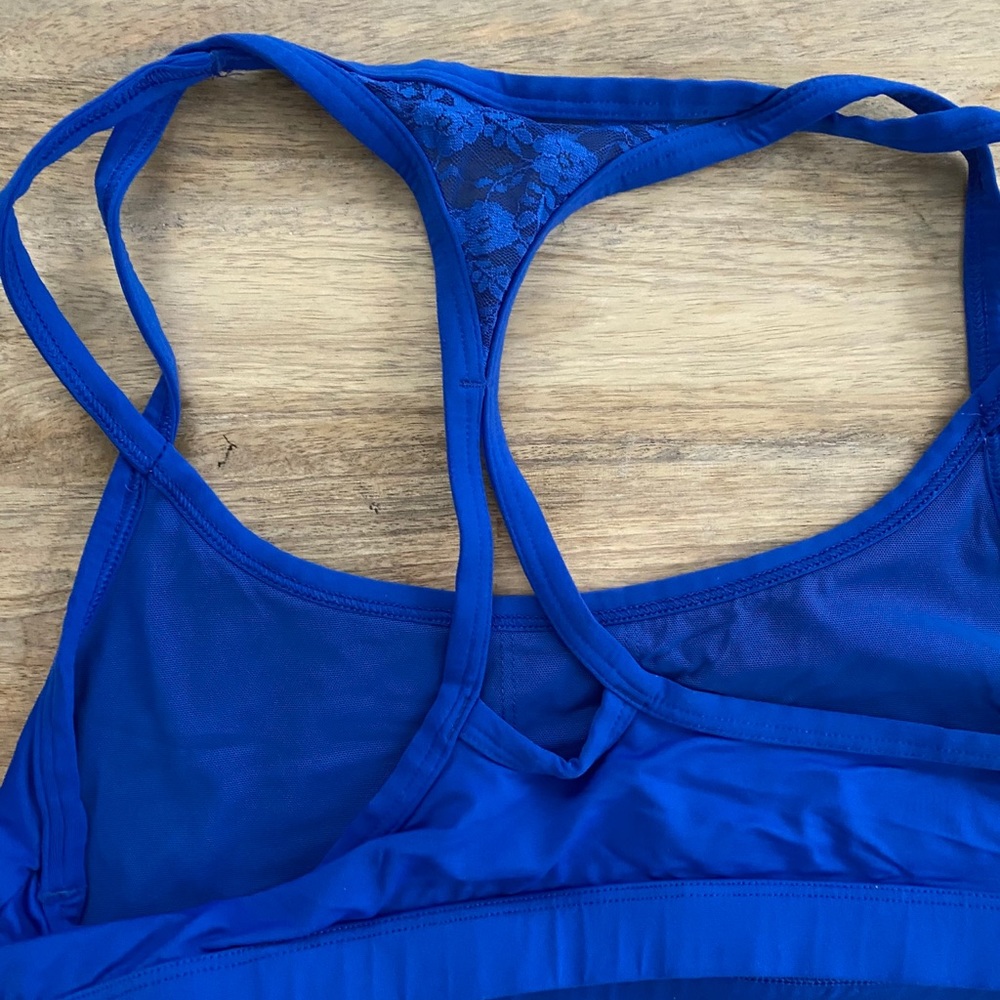 VS PINK blue bra lace back size large